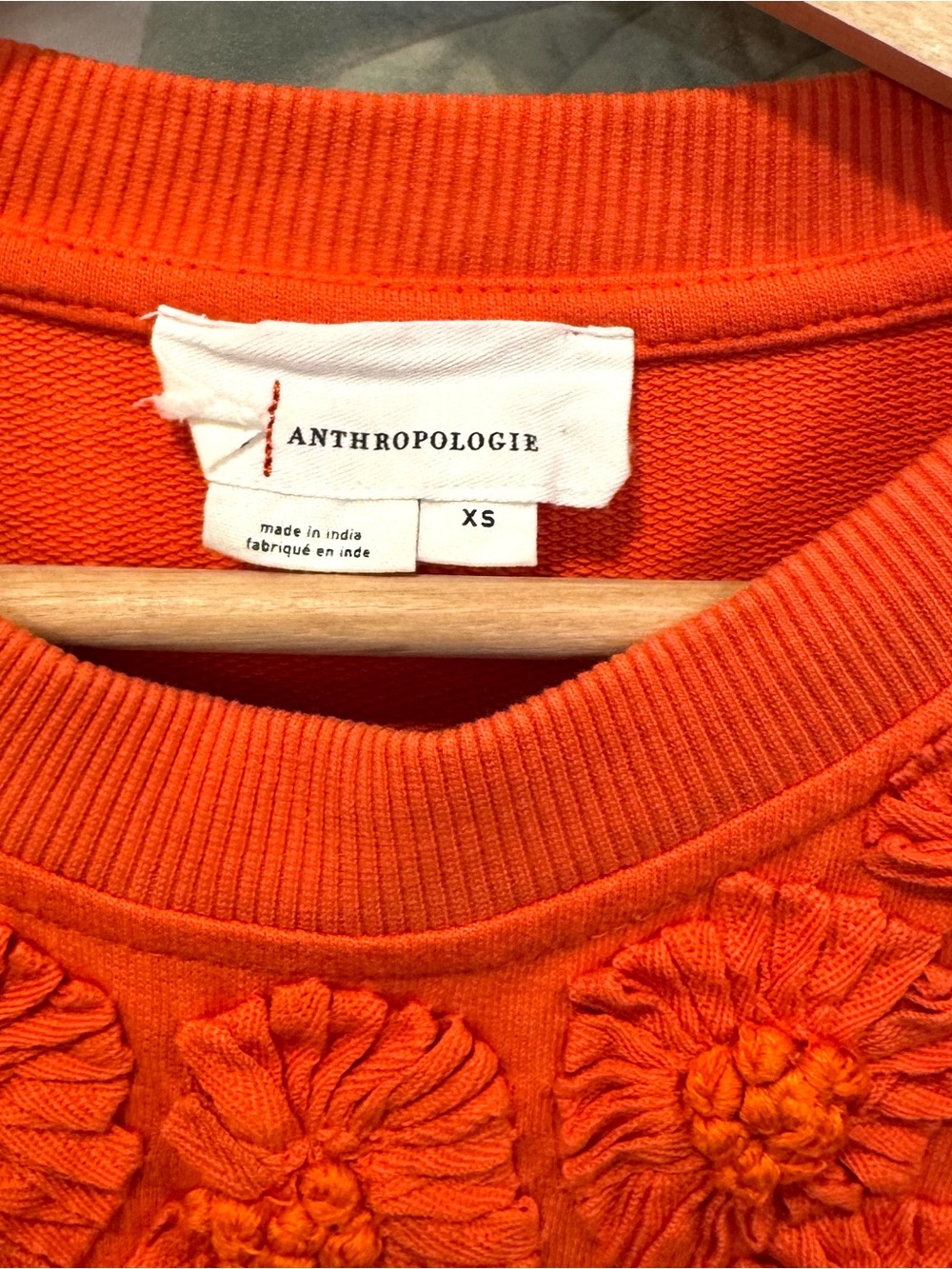 Anthropologie embroidered sweatshirt. - Picture 2 of 2